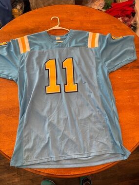 UCLA Anthony Barr Blue Men’s Football Jersey with Yellow Number 11 stitched